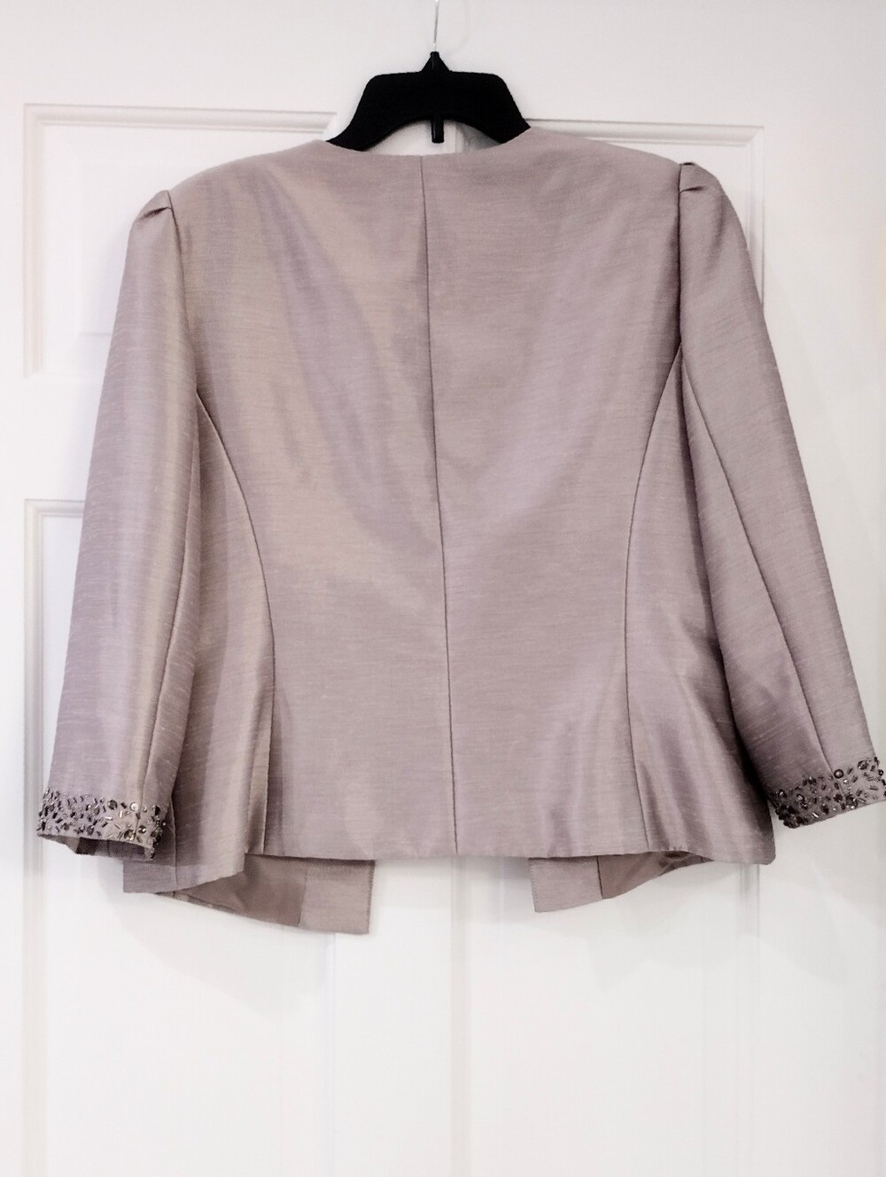 Tahari Sz 14 Women's Taupe Skirt Suit - Classic Three-Piece Set - Picture 8 of 16